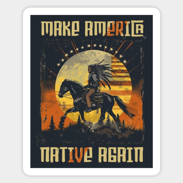 Make America Native Again Magnet by Wintrly